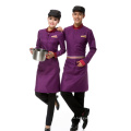 High collar hotel uniform restaurant uniforms for waiter/waitress